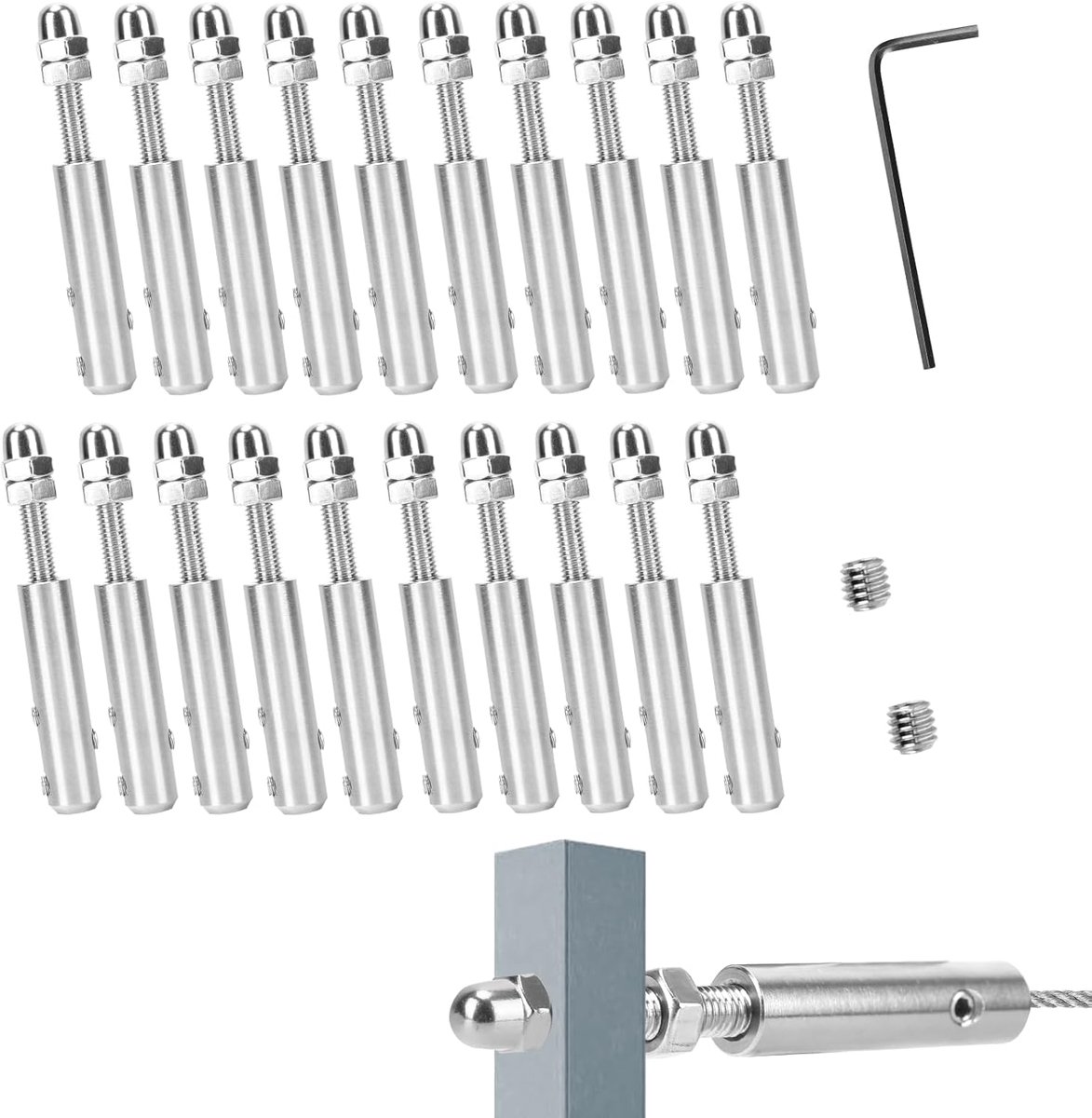 20 stuks kabelspanners voor draadkabel 5 mm - ShopVlot