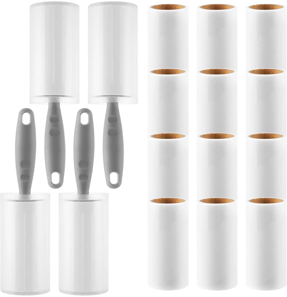 Solidchoice - 4 stuks pluisroller voor dierenharen - 1440 vellen voor kleding en meubels