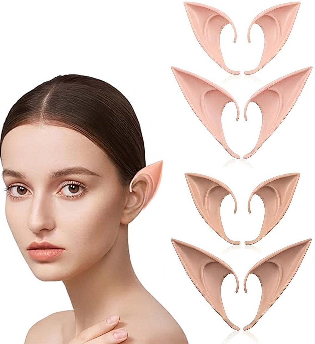 Solidchoice - Set van 8 Zachte Siliconen Elfenoren voor Cosplay