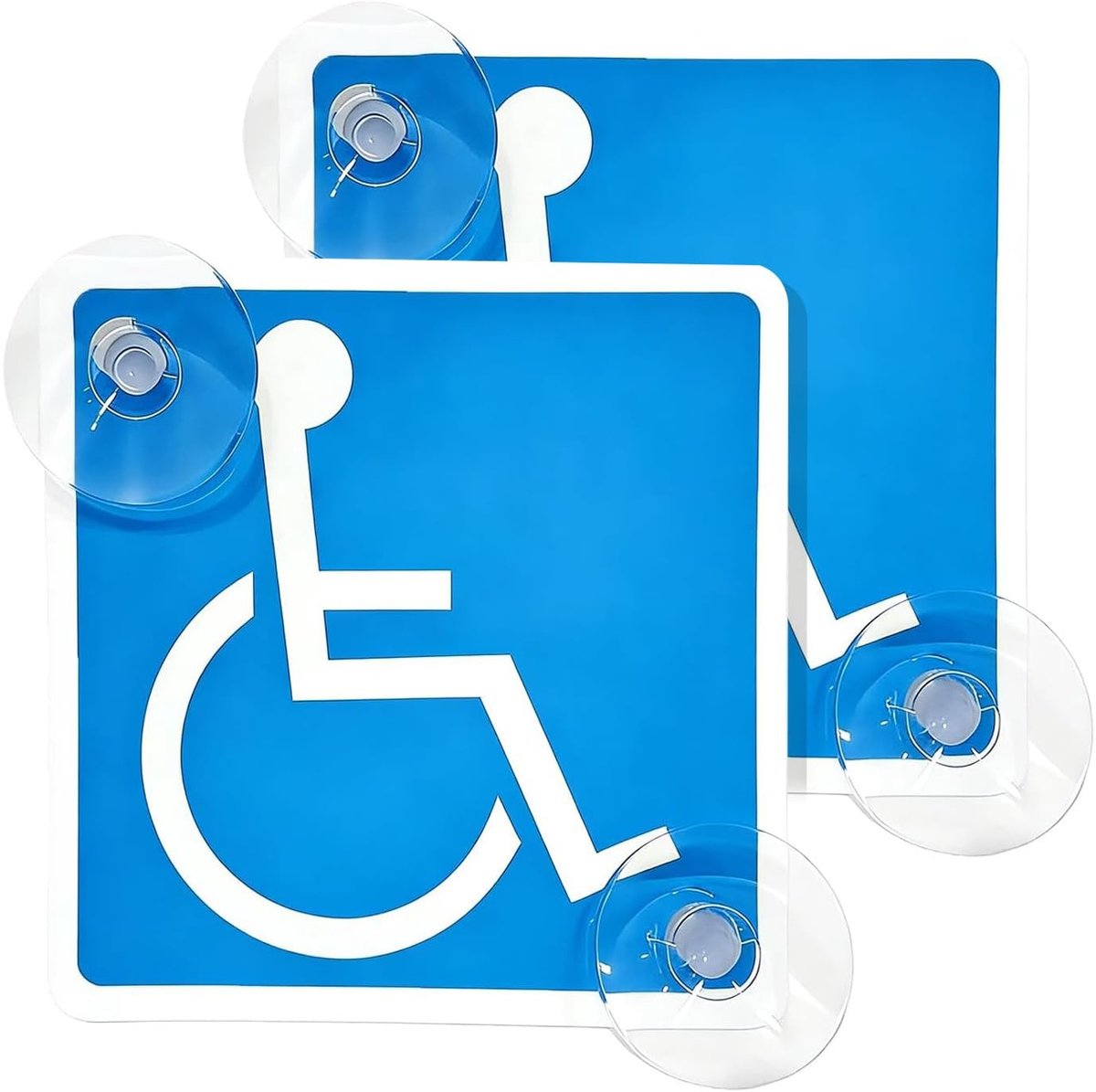 Solidchoice - Disabled Sticker met Suction Cup voor Auto