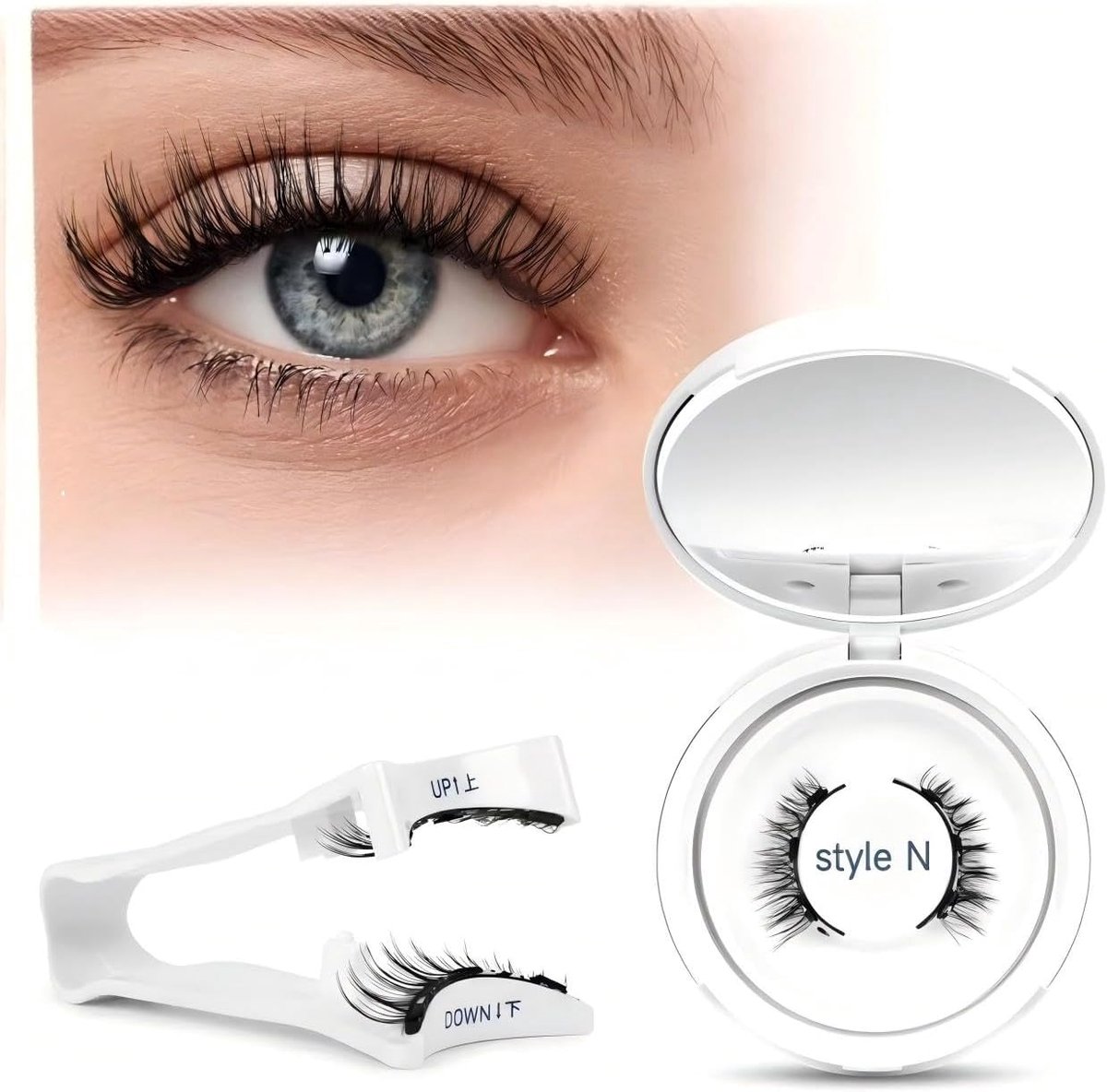 Magnetische valse wimpers kit - herbruikbare wimpers - met applicator en spiegeldoos - ShopVlot