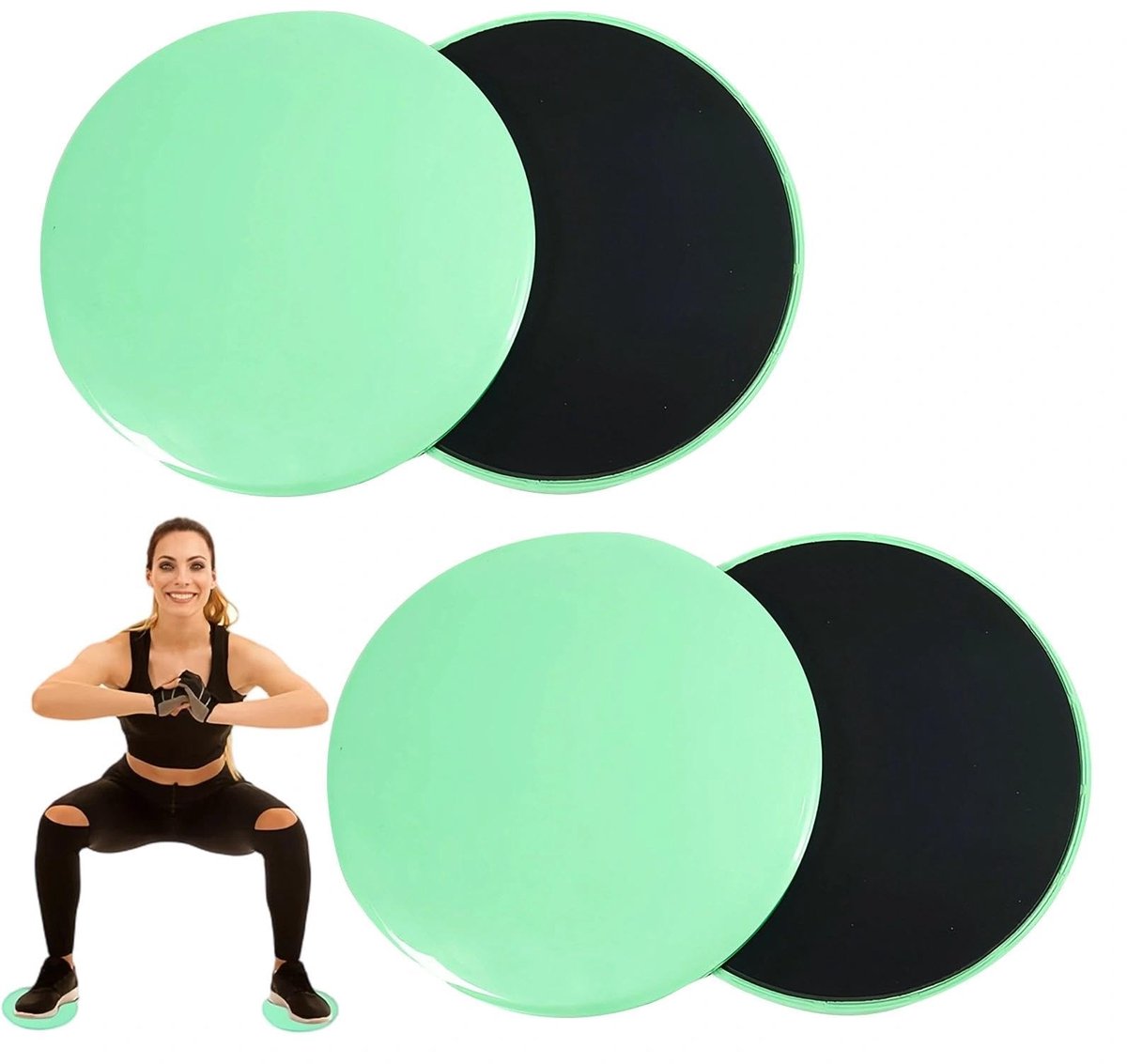 Solidchoice - Fitnessglijders voor Effectieve Thuisworkouts (4 stuks)