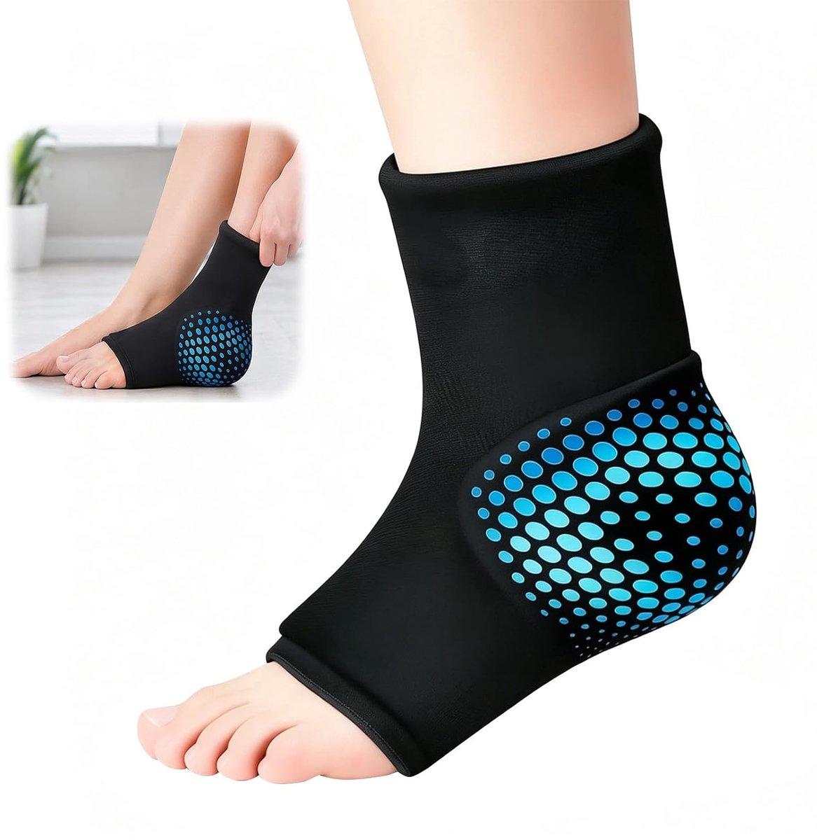 Koelmanchet voet en enkels - 2-in-1 herstelset - gel koelpack met massagebal - verlichting bij plantaire fasciitis - ShopVlot