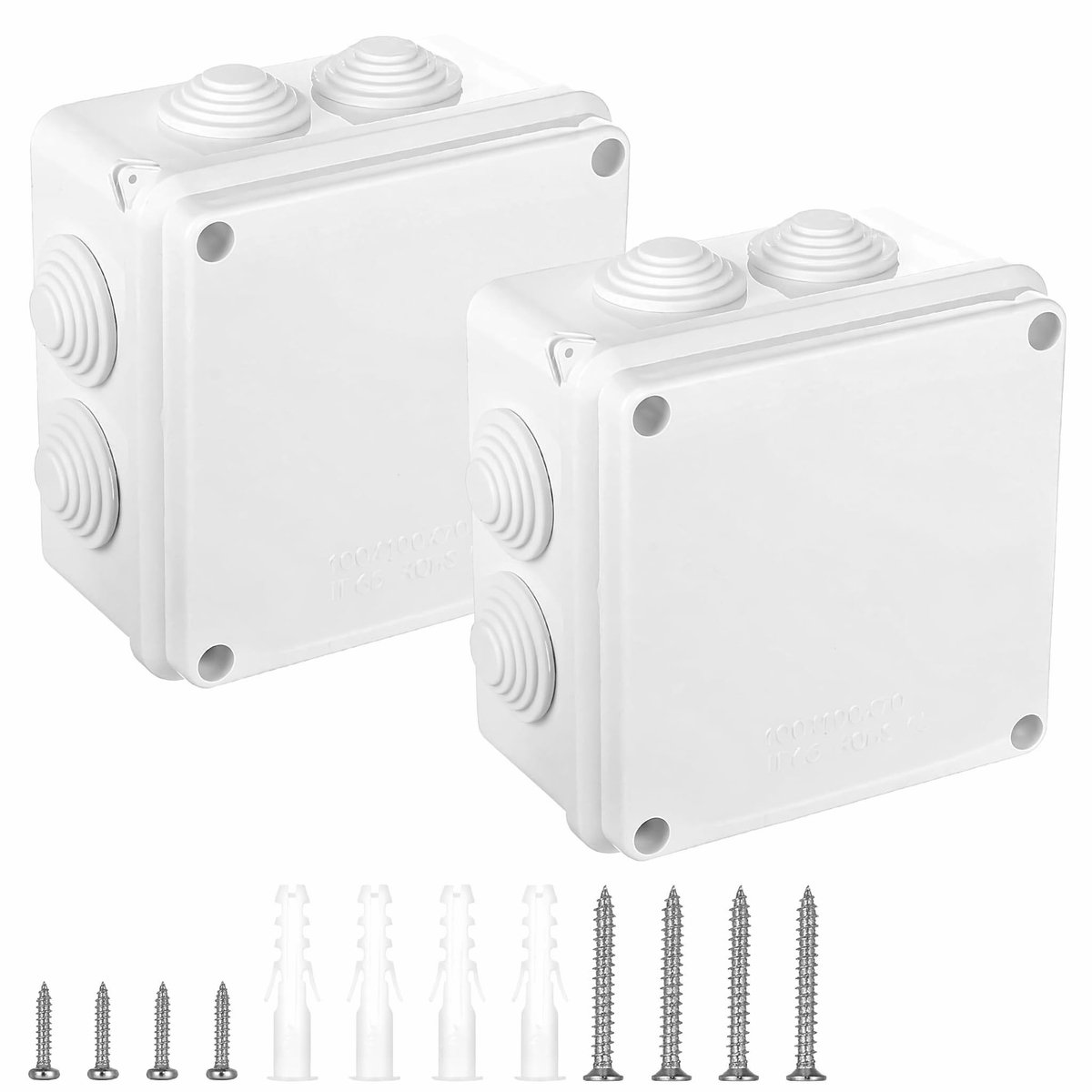 Solidchoice - 2-Pack Waterdichte Junction Box IP65 voor Buiten