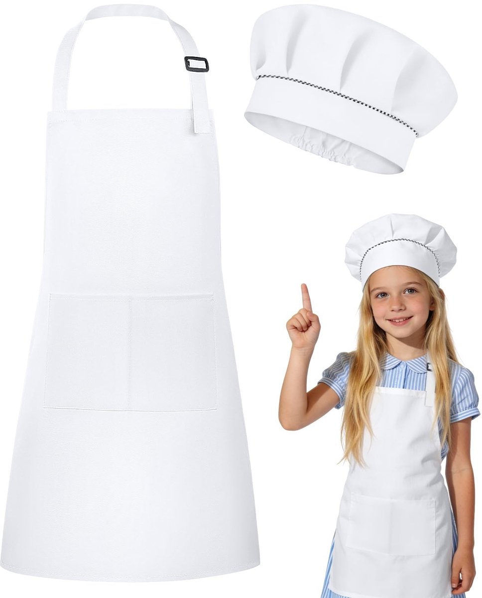 Solidchoice - Kinderschort en Chef Hoed Set voor Creatieve Activiteiten