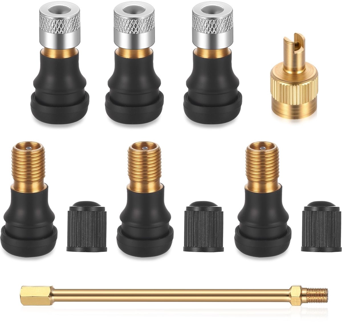 Solidchoice - Set van 7 E-Scooter Ventielen en Adapters