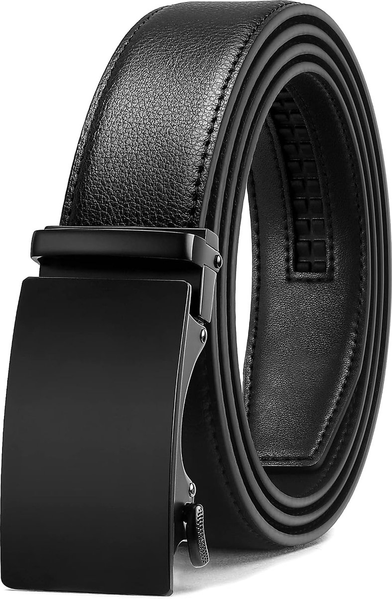 Riem voor mannen 35mm - leren ratelriem - zonder gaten - geschikt voor zakelijke outfits - ShopVlot
