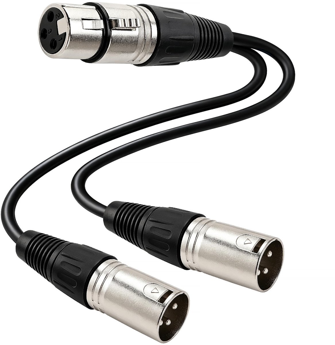 Solidchoice - 30cm XLR Y-Splitterkabel 3-Pins voor Microfoon
