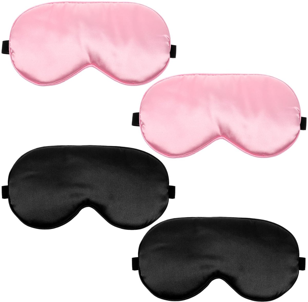 Solidchoice - Set van 4 Zijde Slaapmaskers voor Reis en Ontspanning