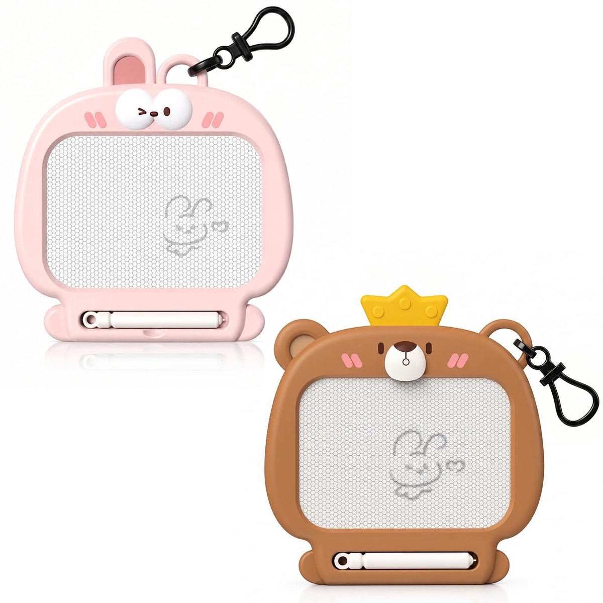 Solidchoice - Mini Magneetbord met Pen en Sleutelhanger, Set van 2