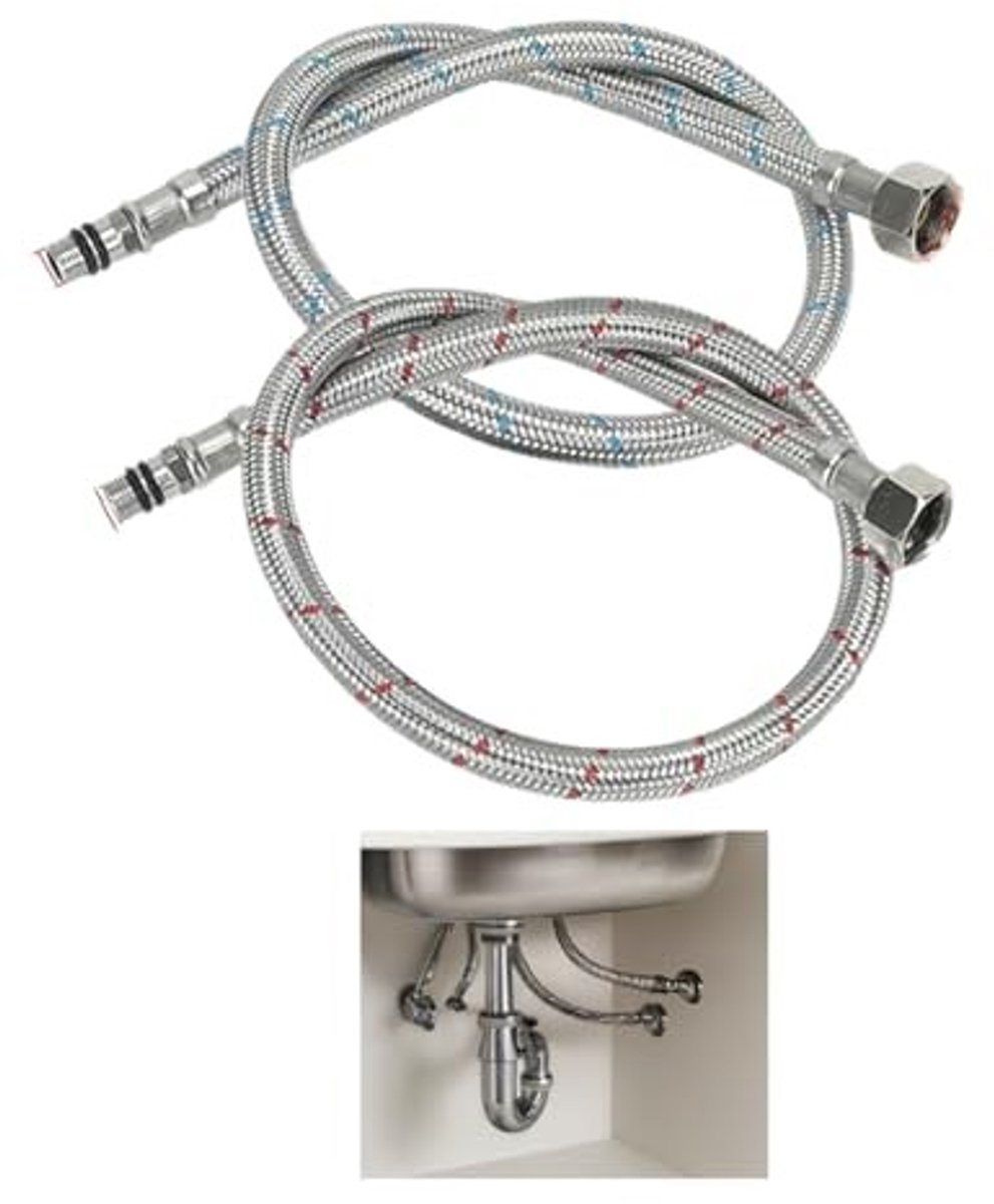 Solidchoice - Set van 2 Flexibele Aansluitslangen 70 cm