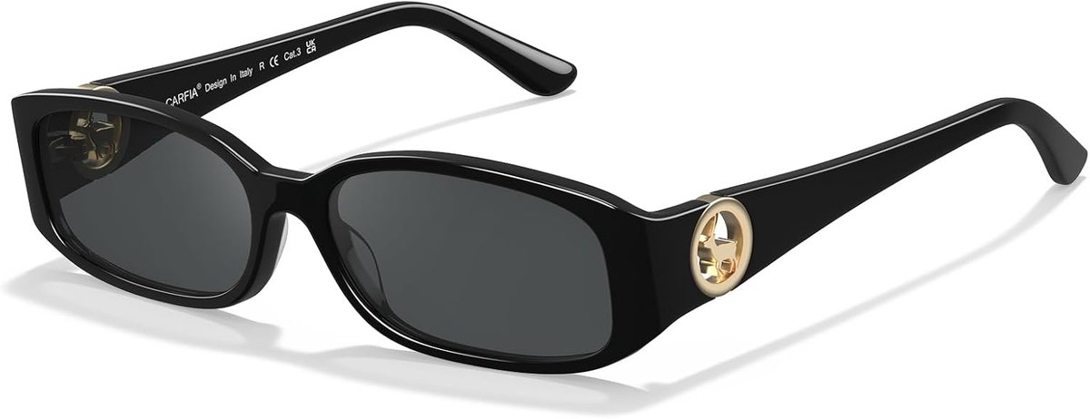 Zonnebril dames smal rechthoekig - gepolariseerd - 100% UV-bescherming - stijlvol en lichtgewicht - ShopVlot