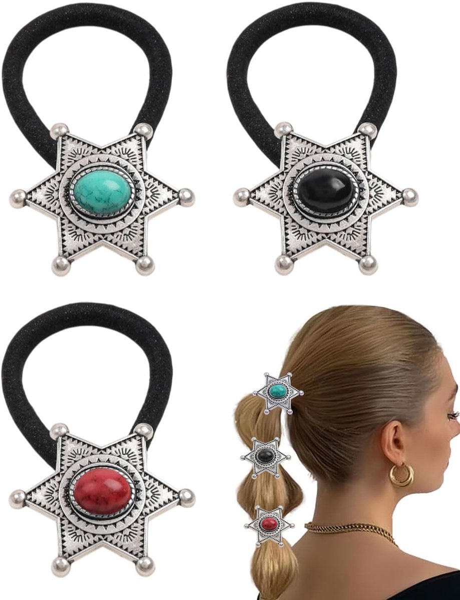 Haaraccessoires haarspelden set - 3 deeltjes metaal - Boho vintage stijl - Perfect voor paardenstaarten - ShopVlot