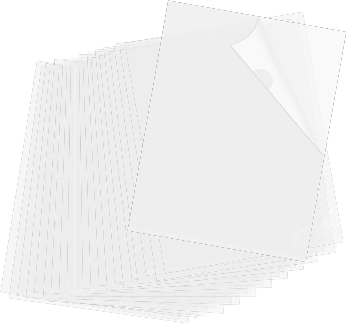 A4-documentenhoezen 120 stuks - extra sterke 180µ - transparant - ideaal voor archivering - ShopVlot