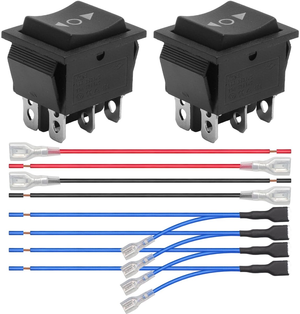 Solidchoice - Set van 2 DPDT Rockerschakelaars voor Motorbesturing