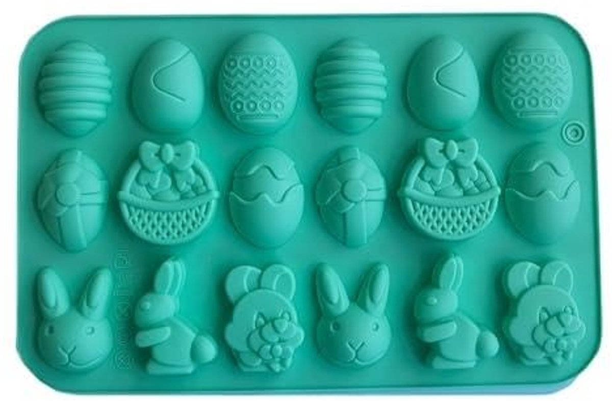 Solidchoice - 18 Holle Silicone Mallen voor Bakken met Paasthema