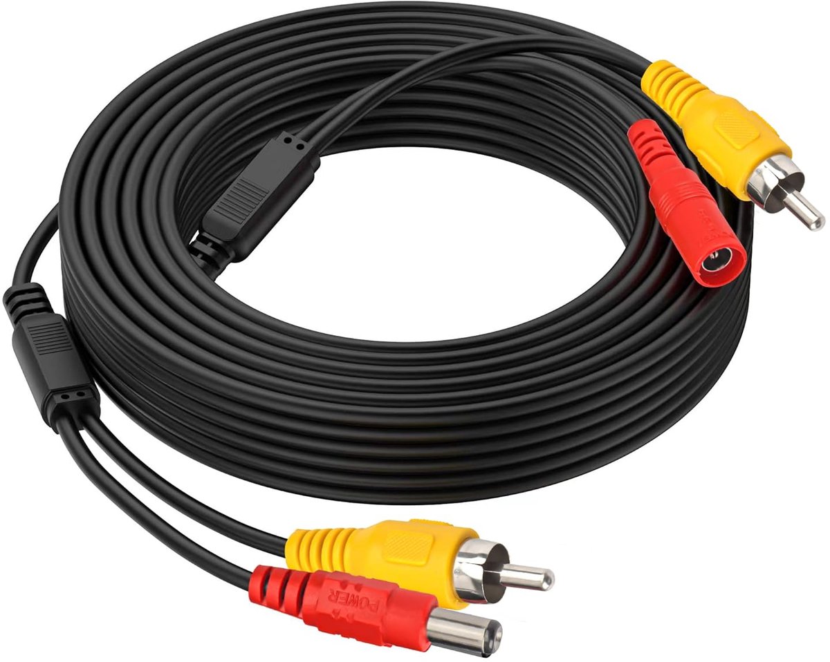 Car cinch cable/cable set optional DC power supply 2-in-2 for rear view camera CCTV LED - ShopVlot