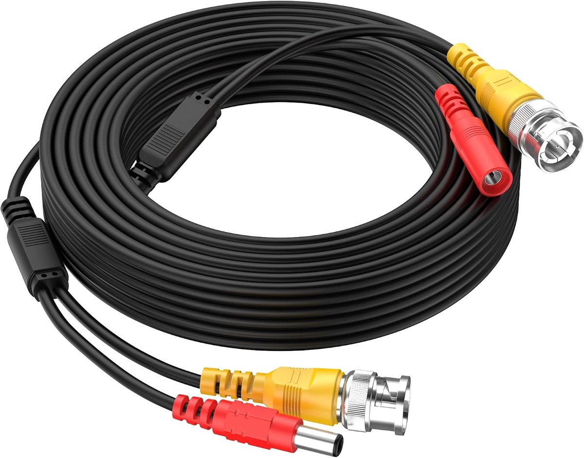 Cocar 32 Feet 10m All-in-One BNC Video Extension Cable with Power DC Jack for Surveillance Camera Home Surveillance - ShopVlot