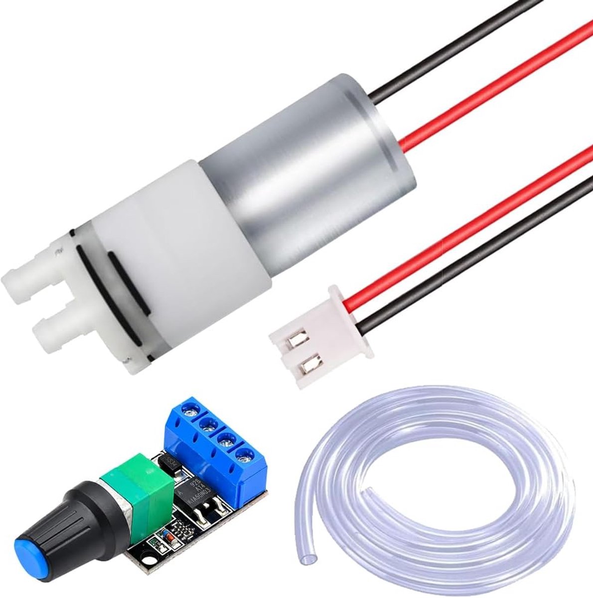DC 6V-12V 370 elektrische miniatuur membraan vacuümpomp zelfaanzuigende elektrische vacuümpomp met siliconen slang en - ShopVlot