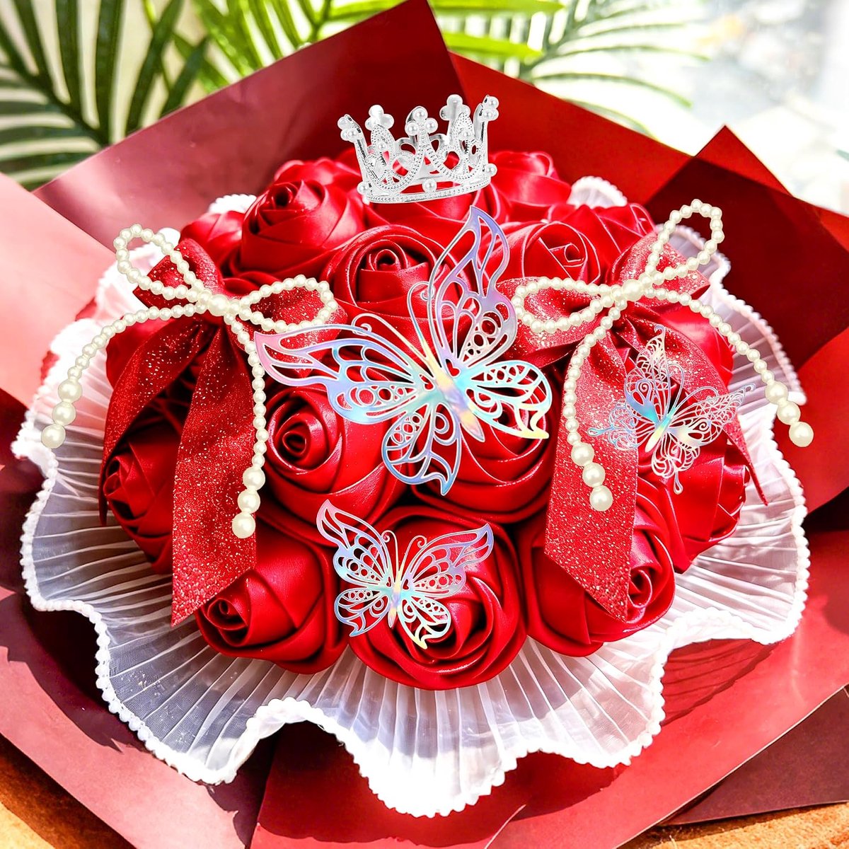 13stk parelboog decoratie bloemstukken taartversiering topper parels - ShopVlot