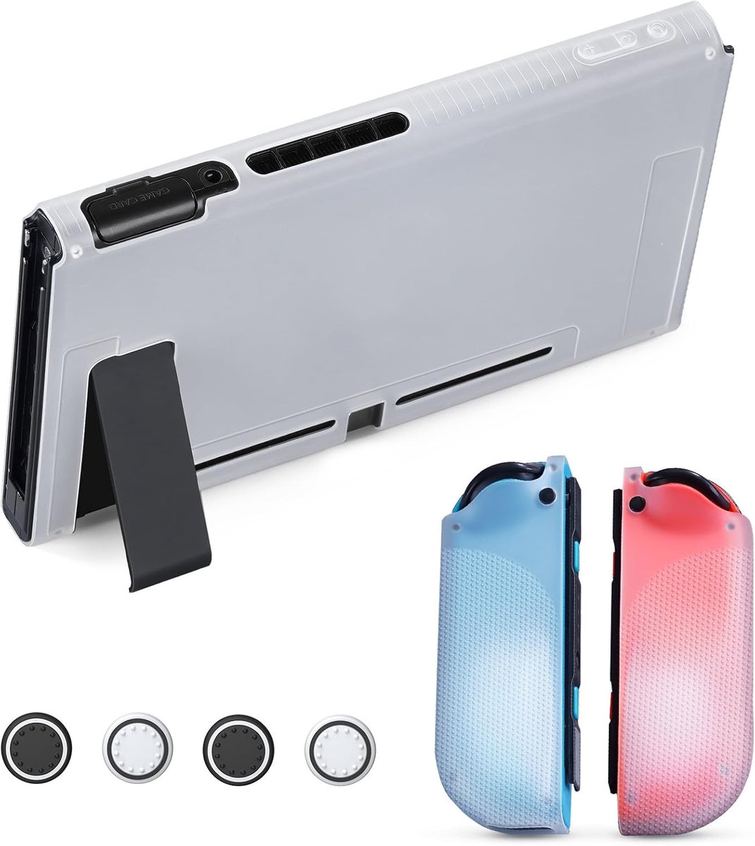 JINGDU Switch Protective Case for Switch 2017 NS, Dockable Soft TPU Switch Protector, Slim Shock Absorption - ShopVlot