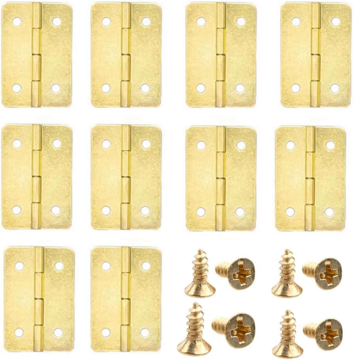 20pcs Small Hinges,Mini Folding Butt Hinges Antique Bronze Mini Hinges Retro Butt Hinges Metal Hinge for Wooden - ShopVlot