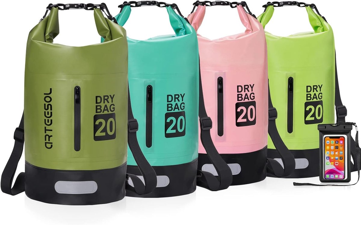 Waterproof Bag 5L 10L 20L 30L Waterproof Bag with Adjustable Strap for Kayaking, Boating, Canoeing, Fishing, Rafting - ShopVlot