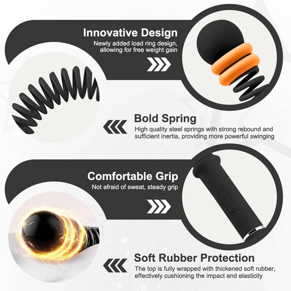 Ropeless Battle Rope, Ropeless Combat Ropes with Adjustable Weights, Portable Pneumatic Tires for Muscle Building - ShopVlot