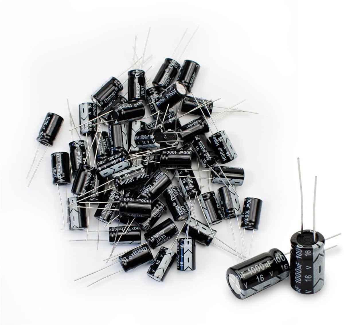 50 Pcs electrolytic capacitor 1000uF 16V aluminum radial electrolytic capacitors - ShopVlot