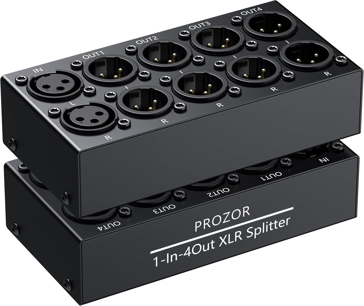 PROZOR XLR Splitter 4-Weg Stereo Passief 2 In 8 Uit Audio Verdeler - ShopVlot