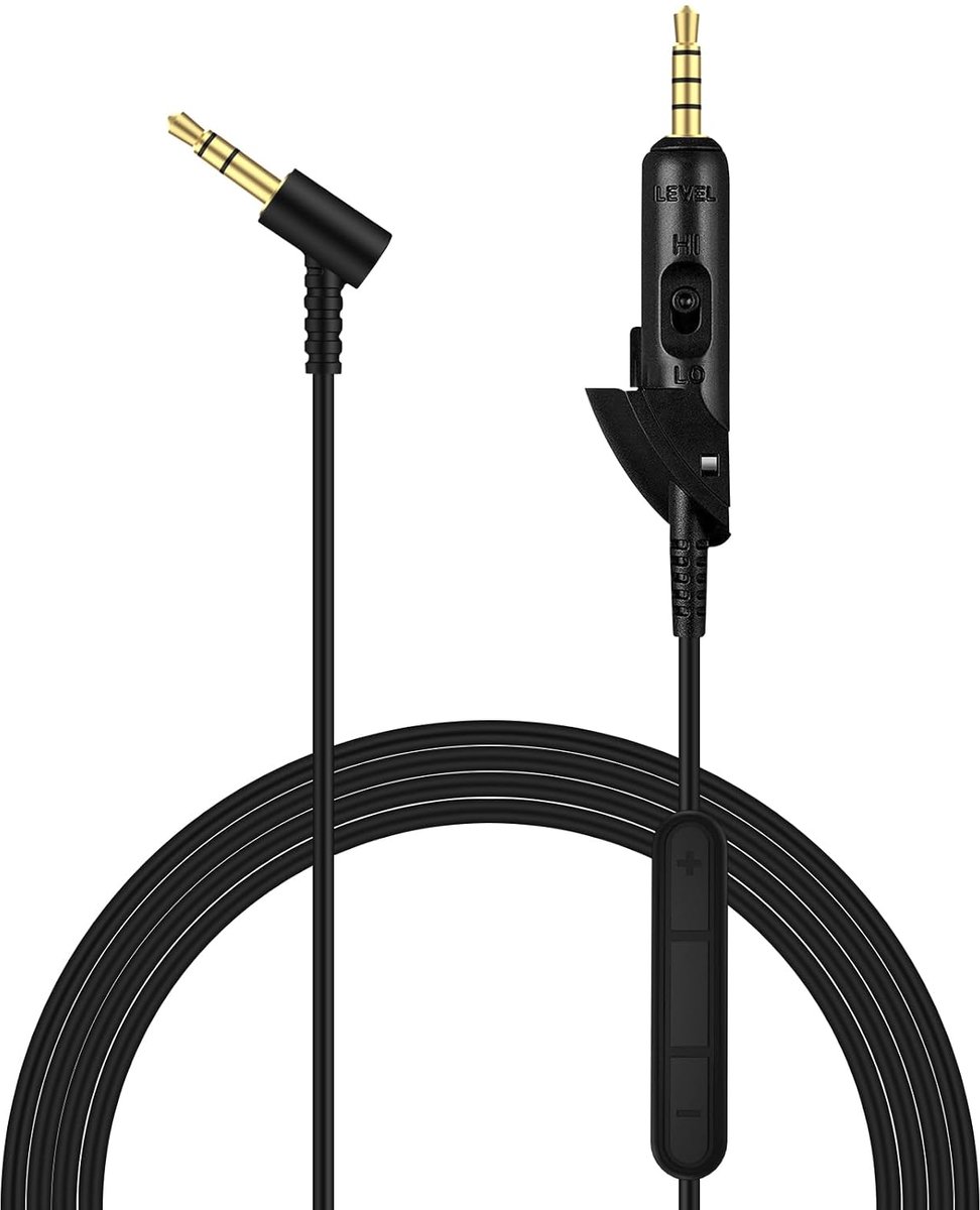 Toxaoii QC15 Headphone Cable Compatible with Bose QuietComfort 15, Replacement Cable, 1.5 m Microphone and Volume - ShopVlot