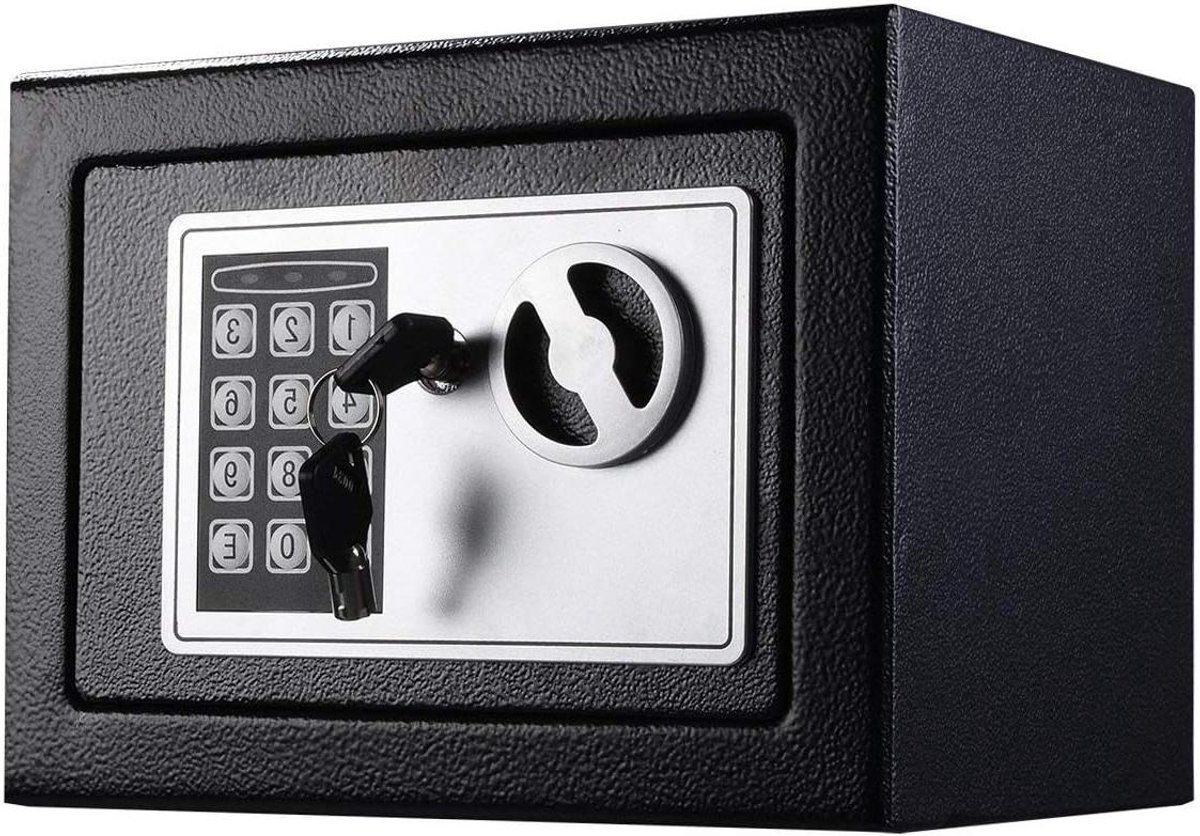 Digitale Kluis - Elektronische Kast - Waardevolle Spullen Beveiligen - Dubbel Sluitingssysteem - 46L - Wit