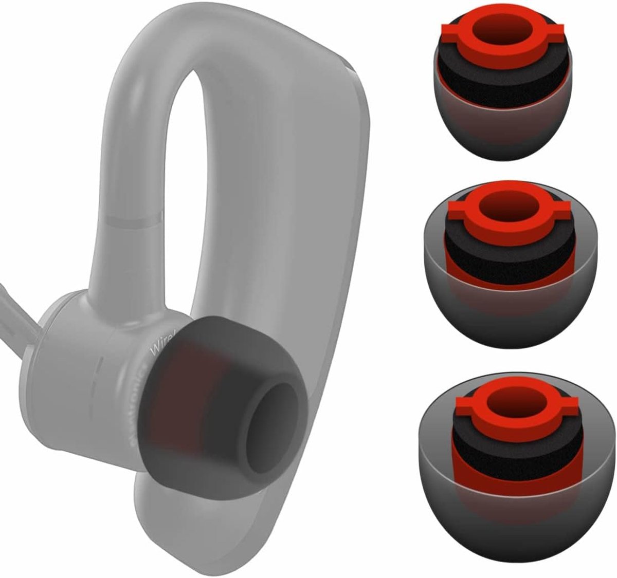 3 Pack Silicone Earbuds for Voyager 5200/Voyager Legend, Replacement S/M/L 3 Size Noise Cancelling Rubber Earbuds Gel - ShopVlot