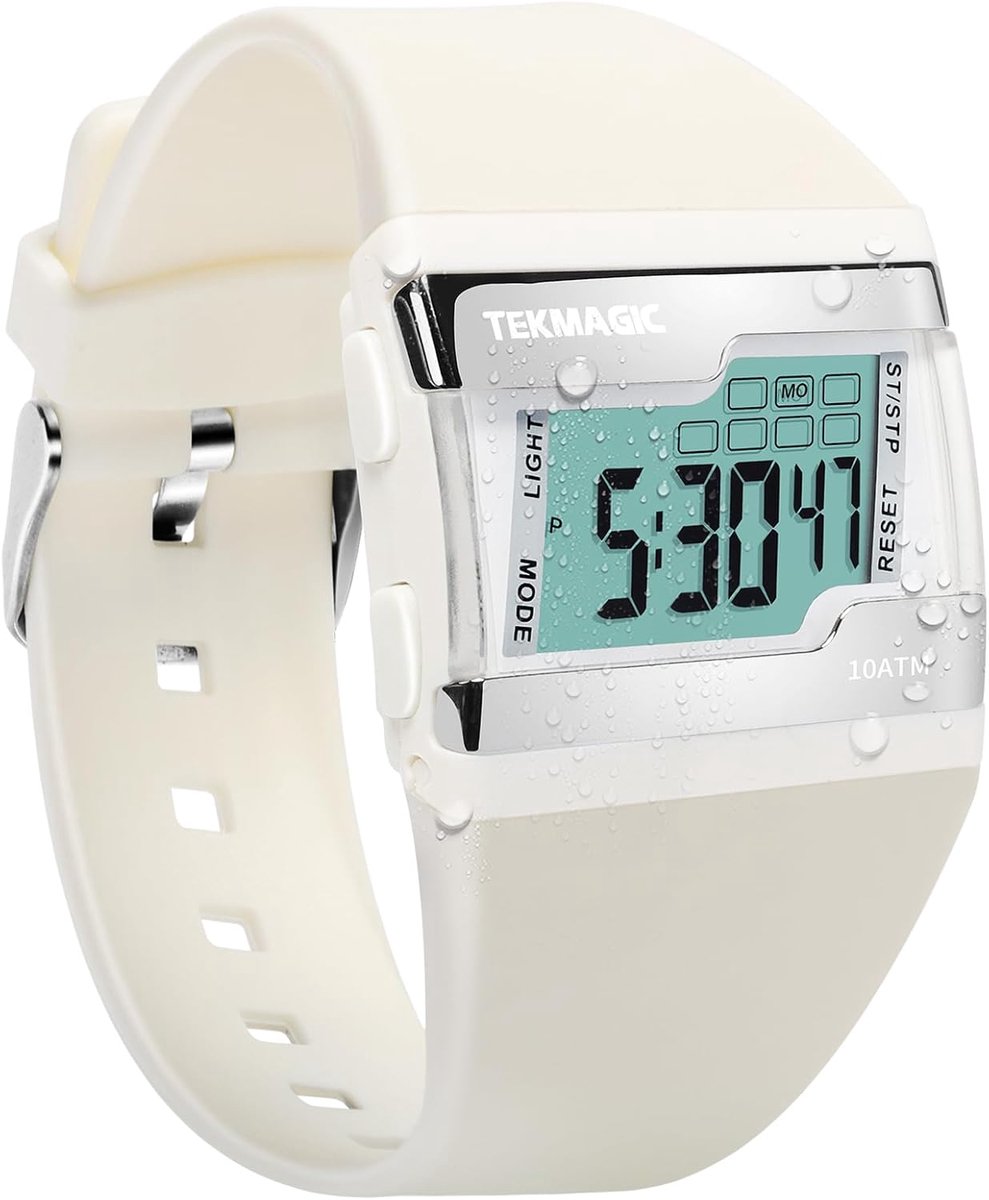 Women's Multifunctional Sports Watch, 100 Metres, Waterproof for Swimming and Diving, Round Stopwatch, Alarm Clock - ShopVlot