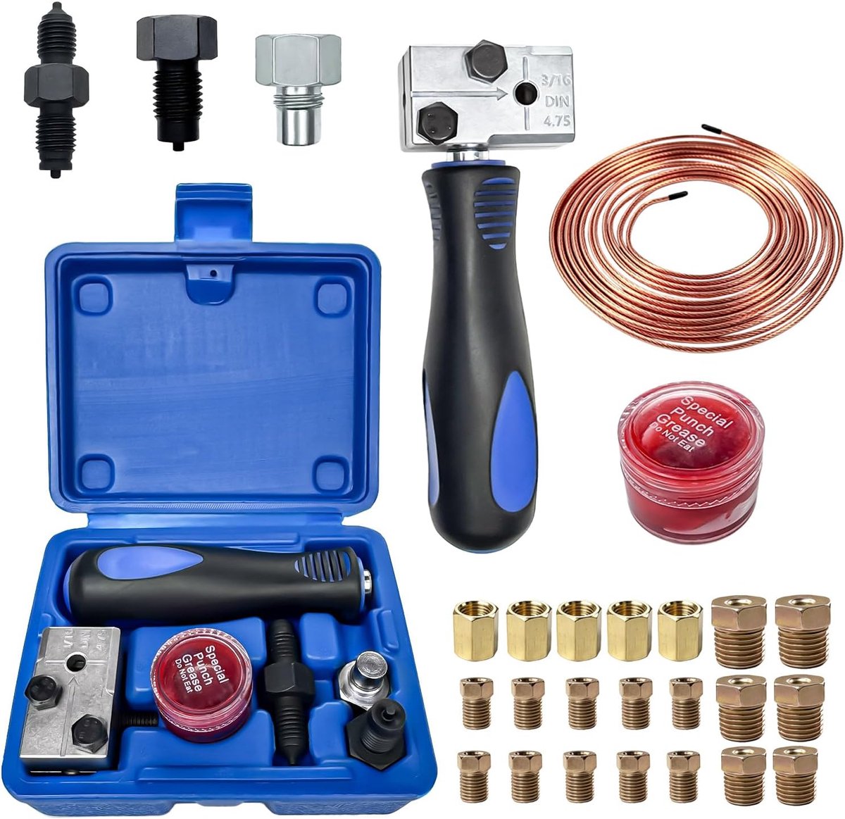Brake Line Deflection Tool for DIN Connections, Double Deflection Tool for Car Brake Lines 7.62 m Ø 4.75 mm Brake Line - ShopVlot