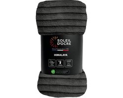 Solidchoice - Himalaya Flanel Bedsprei - Velvet, 220 x 240 cm, Anthraciet