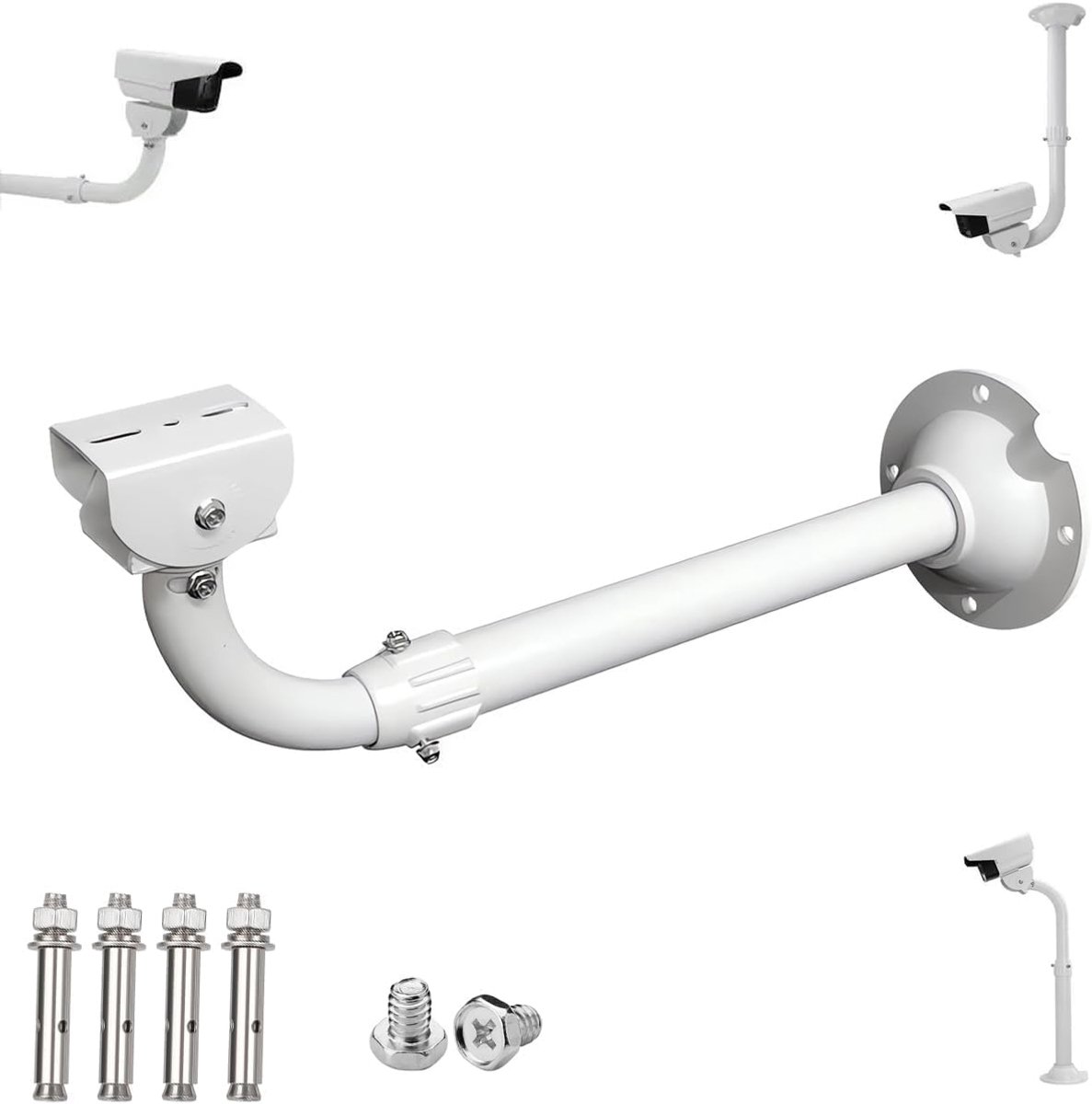 Extendable CCTV Security Camera Mounting Bracket, 30-60cm Telescopic Adjustable Mounting Bracket, Universal Camera - ShopVlot