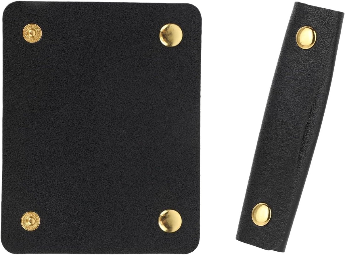 2 Pack 10X12Cm Lederen Handtas Handvat Covers Zachte Portemonnee Strap Cover Pad Messing Sluitingen Wrap Grip - ShopVlot