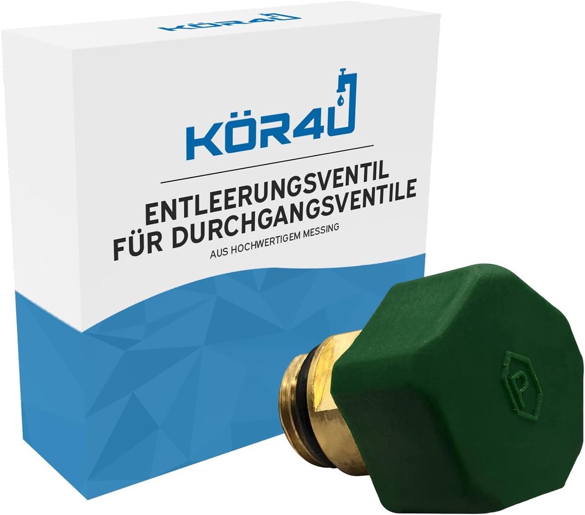 kör4u Drain valve for pass-through valves, brass, with O-ring - ShopVlot