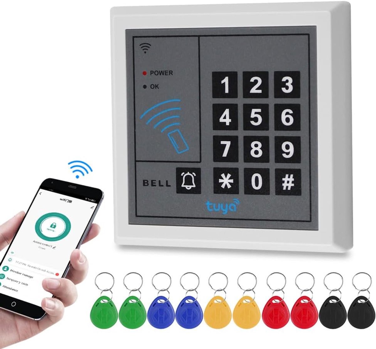 WiFi Tuya RFID Access Control Keyboard 125KHz Standalone Access Controller System Door Opener WG26 Card Reader, Smart - ShopVlot