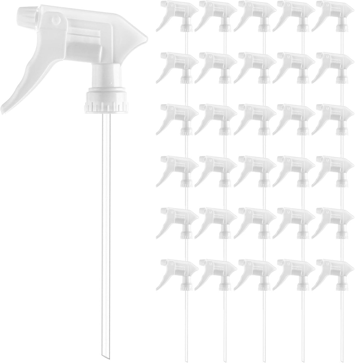 YAYODS Pack of 30 Spray Nozzles, Universal Bottle Spray Attachment, White Spray Bottles with 28/400 Thread, Spray Head - ShopVlot