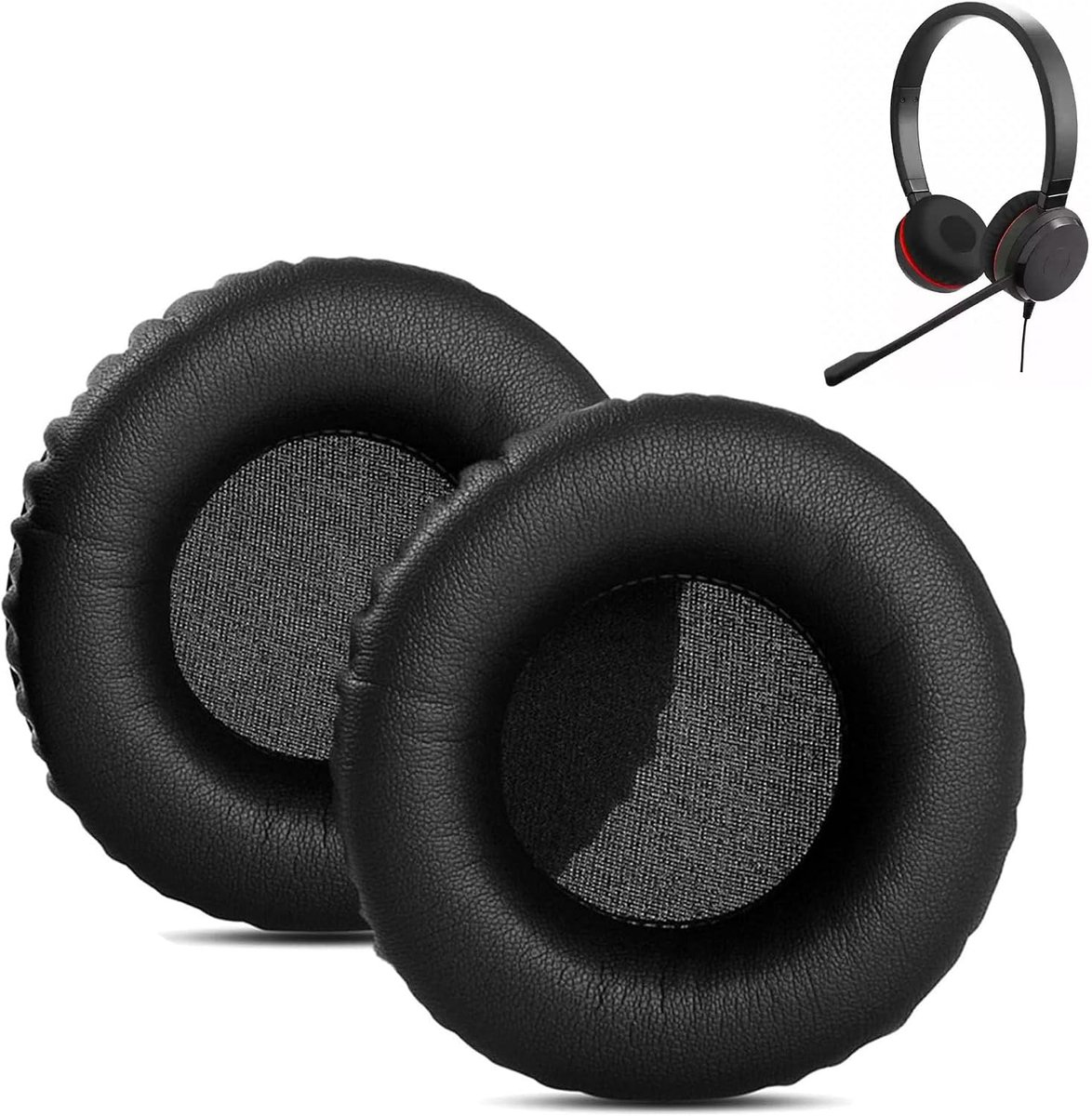 Ear Pads Compatible with Jabra HSC012 HSC016 HSC017 HSC018W Headsets Ear Pads Replacement with Softer Protein Leather - ShopVlot