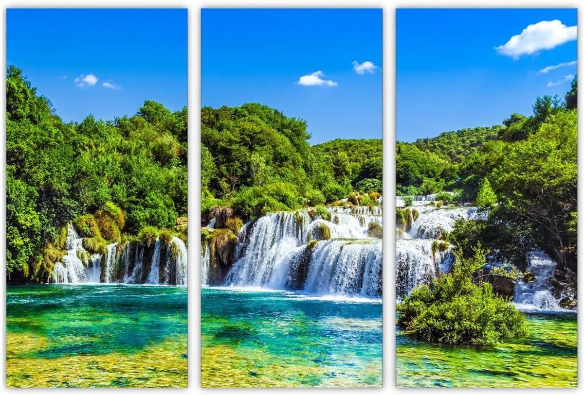 AREDE Set of 3 Wall Art Painting Picture Poster More in Croatia (90 * 60cm) Home Office Wall Decoration Living Room - ShopVlot