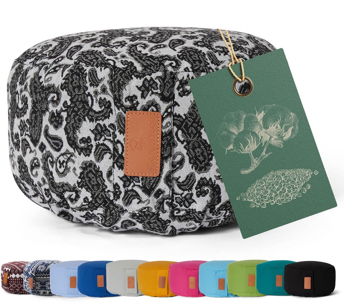 #DoYourYoga Yogakussen "Vishnu" - Ideaal voor yoga, pilaten en langdurige meditaties - Afneembare en wasbare hoes - ShopVlot