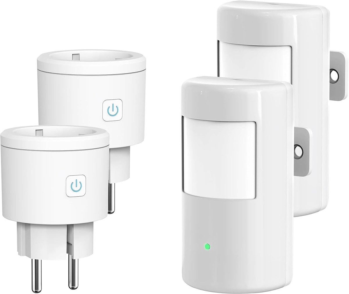 2 Sockets with Motion Sensor, Infrared Motion Sensor, Radio Passage Detector, Automatic Activation of Lights and - ShopVlot