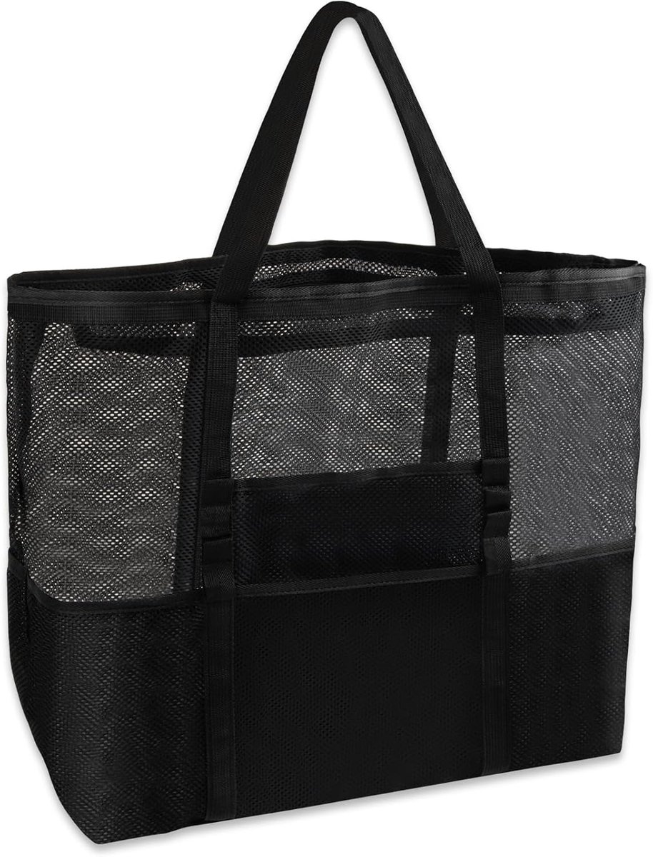 Mesh Beach Bag XXL Family Extra Large, Beach Bag Large with Zip, Beach Bags for Women, Shopper for Women, Beach Bag - ShopVlot