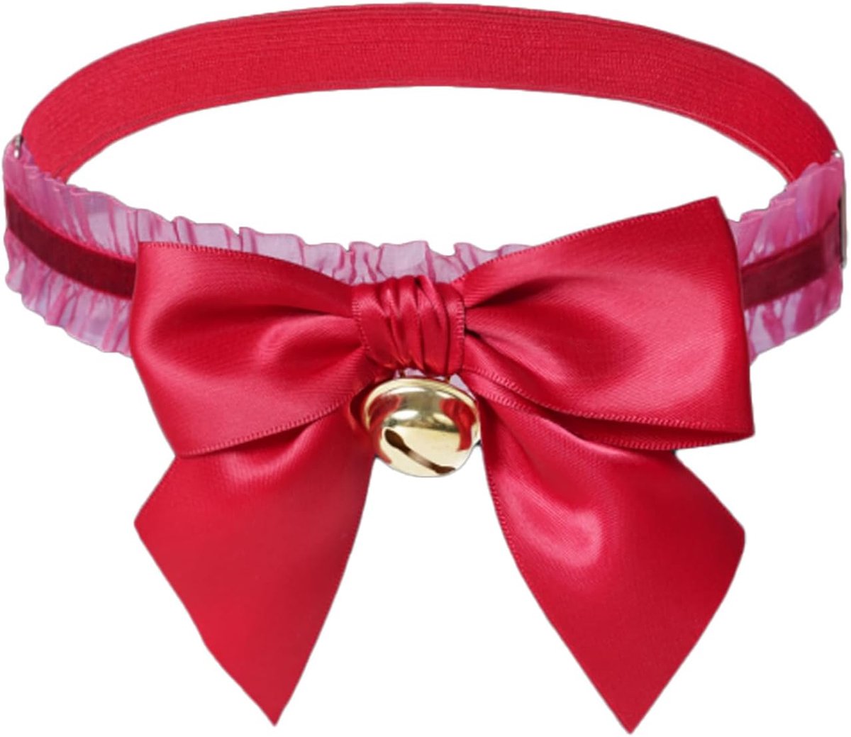Ladies Elastic Bridal Garter Garter for Bride Elegant Garters in Red Black White Bell 45-75cm - ShopVlot