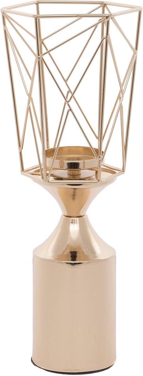 Gouden Tornado/Toorts Design Kaarsenhouder voor Waxinelichtjes - Decoratief Tafelaccessoire