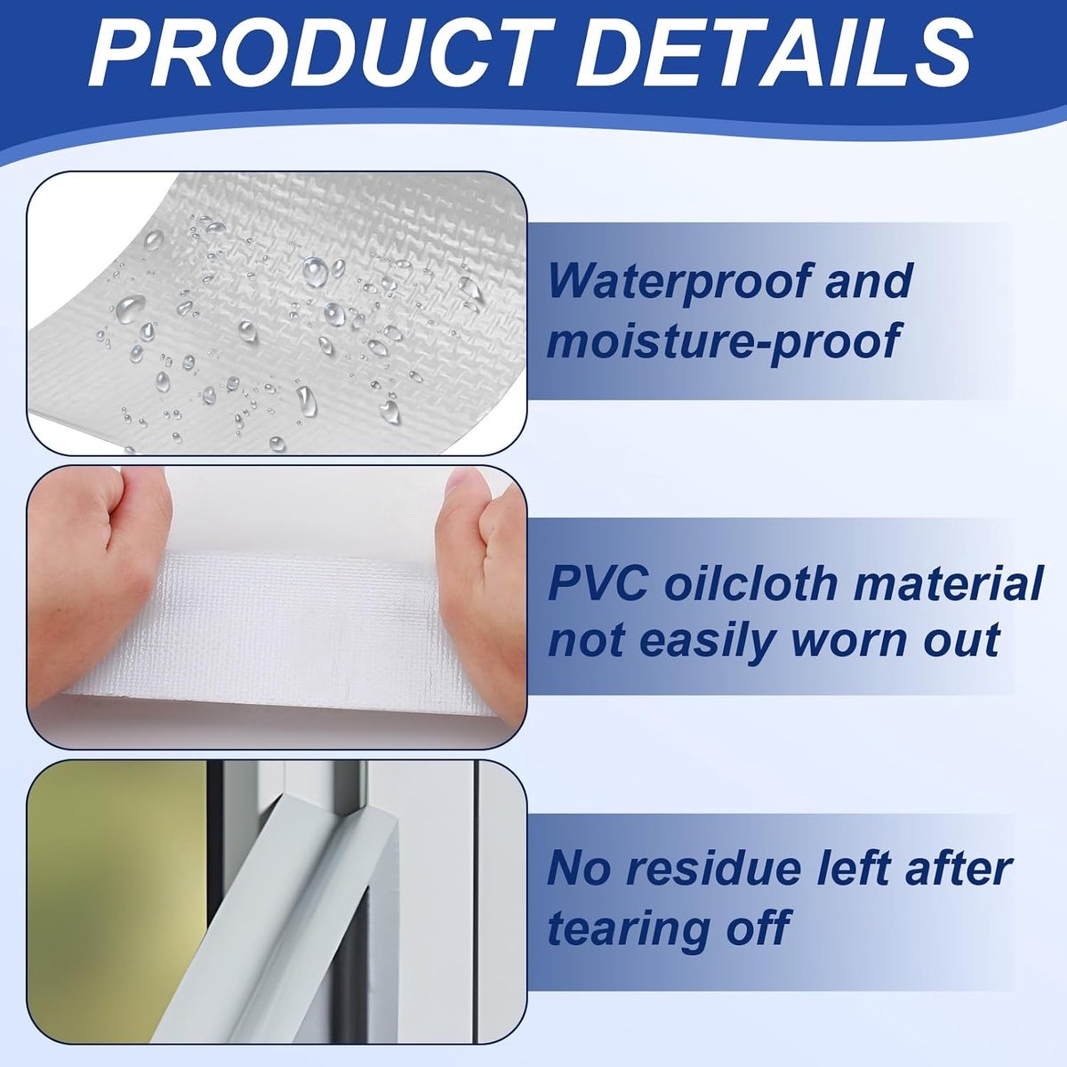 Waterproof Motorhome Sealing Tape, 5 cm x 7.5 m, White, Bituminous Roof Repair for Caravans, Showers, Tubes and - ShopVlot