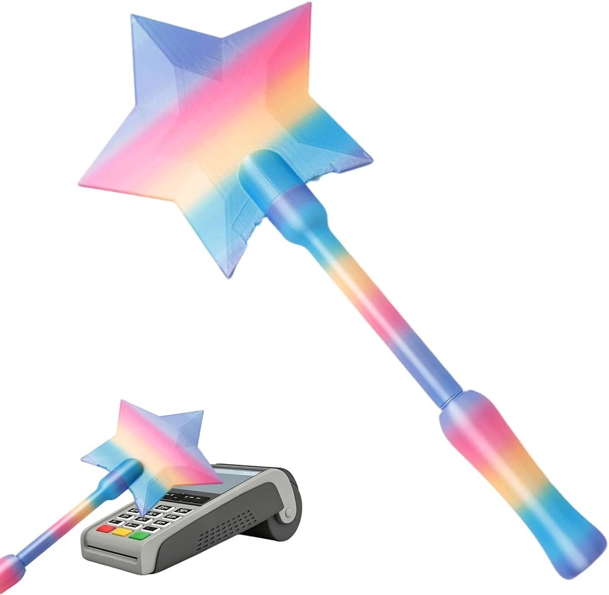SnelShoppen - 3D Geprinte Magische Wand voor Contactloze Betaling, Creditcardhouder met Sticks, Perfect voor Feesten, Raves en Grappen